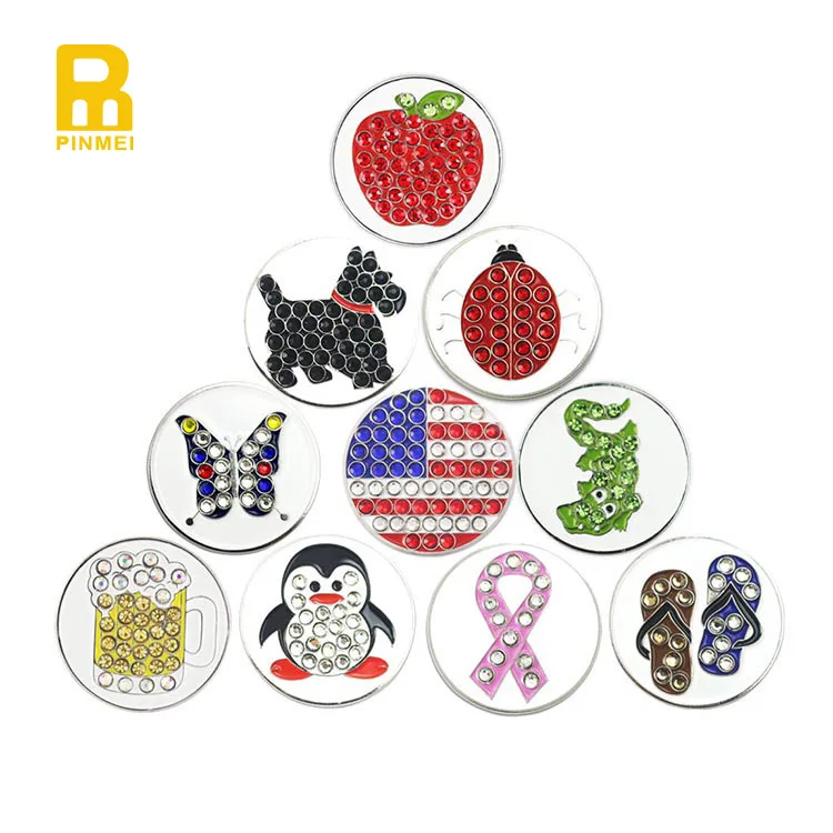 Most popular epoxy resin sticker blank disc golf ball marker, View golf