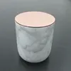 8oz Jars Wholesale Canada Stone Marble Candle Jar With Copper Lid
