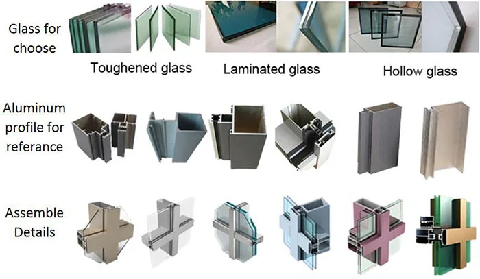 Temporary Aluminum Glass Curtain Wall For Wall Decoration - Buy ...