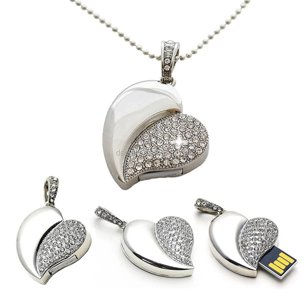 Luxury gift heart shaped usb flash drive for girl - ANKUX.COM