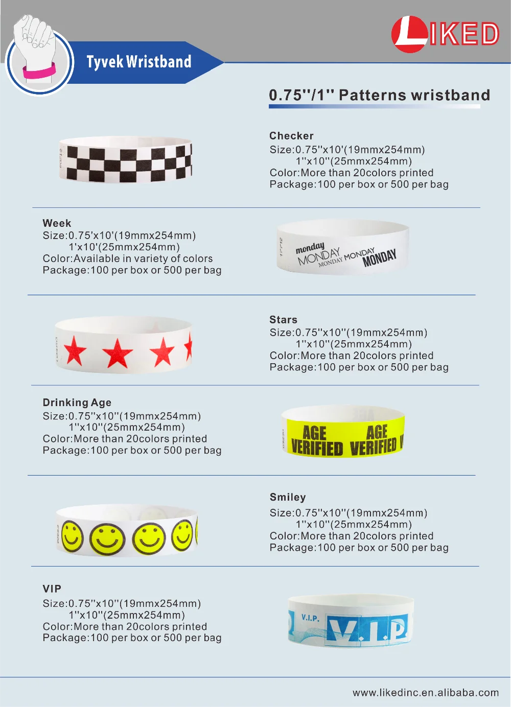 Hot sale single time use foldable party tyvek bracelet wristbands for festival crowd