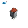 6 terminals red color brass pins dpdt change over YIWEI brand 6pin rocker switch