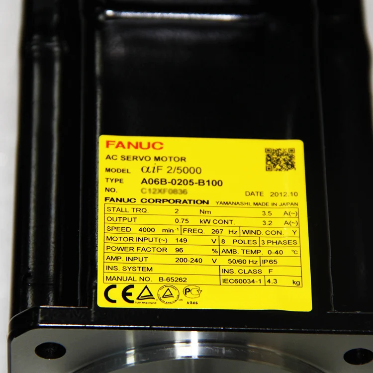 A06B-0205-B100 AiF 2/5000 Mới Gốc Fanuc AC Động Cơ Servo