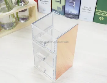 Clear Acerylic Rose Gold Mini Jewelry Organizers Cosmetic Box