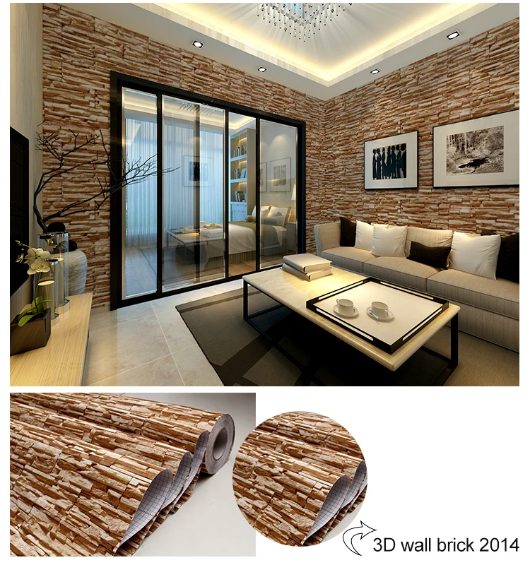 Experienced manufacturer 3D brick self adhesive wallpaper for household decoration