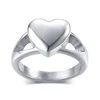 Women Heart Shape Cremation Urn Ashes Casting Ring Could Engravable Blank Little Heart Cremation Rings