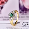 discount jewelry Thanksgiving gift ant green cubic zircon 2T plating wedding ring