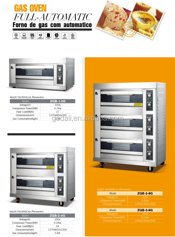 gas bread baking oven