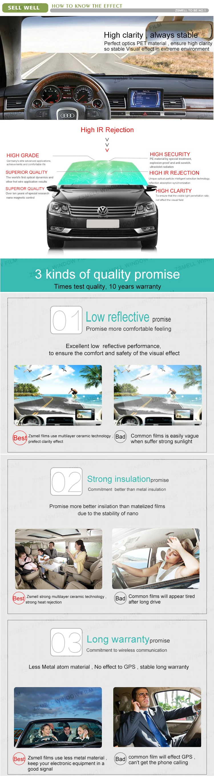 3M Crystalline 70% VLT Automotive Car Truck Window Tint Film Roll Multi Sz CR70 