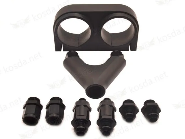 044 Dual Surge Tank with Bracket Black 8