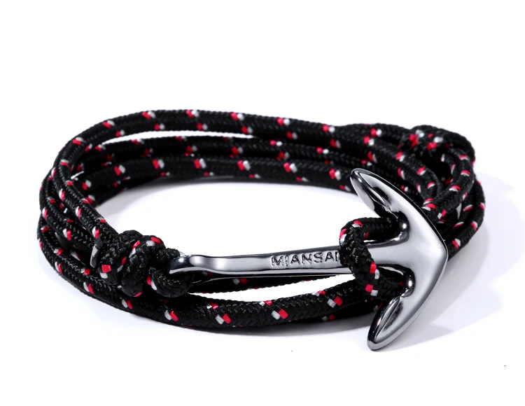 Manufacturer Of Miansai Bracelet Find Get Quotations New Style Miansai Nylon Rope Anchor Gun Black Bracelet Men Free Shipping