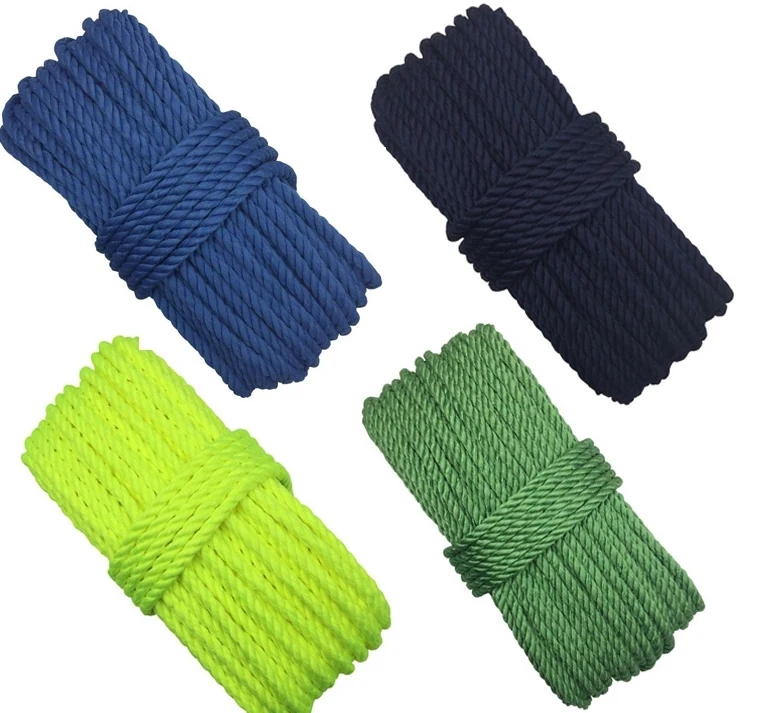 3-Strand Rope PP PA NylonPET PPwithPET PPmultifilament mooring/fishing/towing