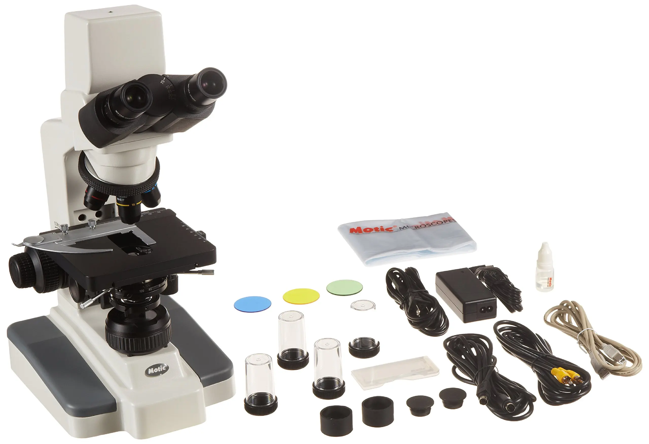 Parco Scientific 3009-L5-DN10.0 Advanced Biological Finite Trinocular Microscope with 10MP Digital Camera Windows XP//7//8; Linux; Mac; USB 2.0; 40X-1000X 5W LED Kohler Illumination
