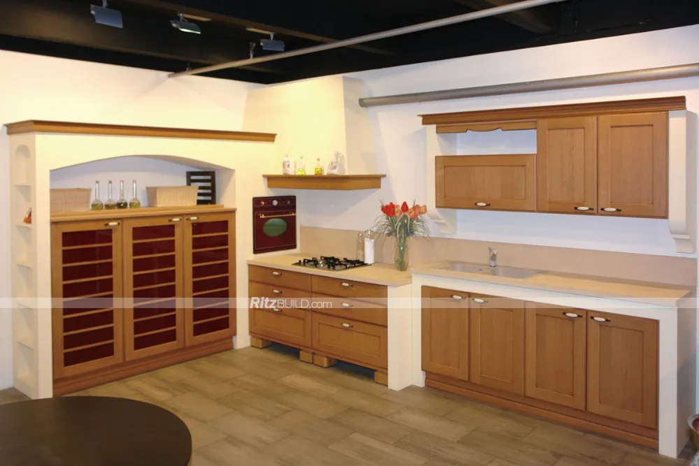 Haus möbel küche design mit massivholz küchenschrank wandschrank ...