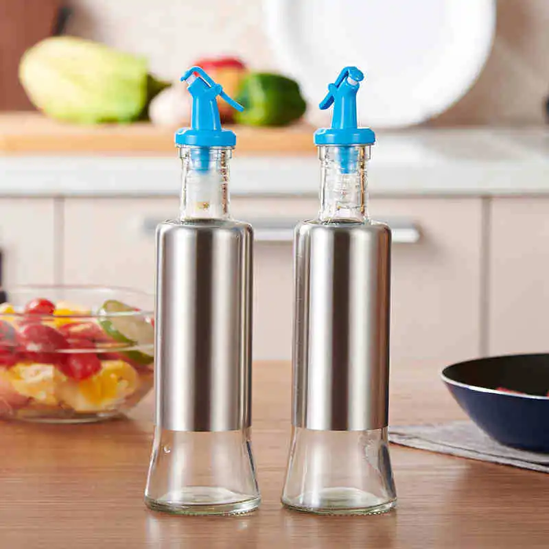 300ml Visual Cooking Oil Dispenser Bottle Stainless Steel ...