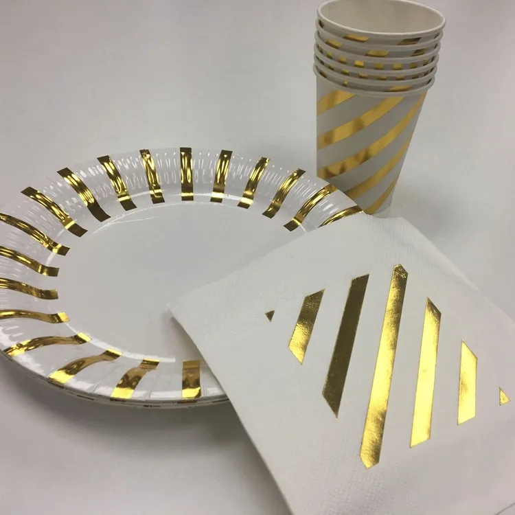 Foil Gold Hot Stamped Paper Napkin For Christmas Buy Foil Paper