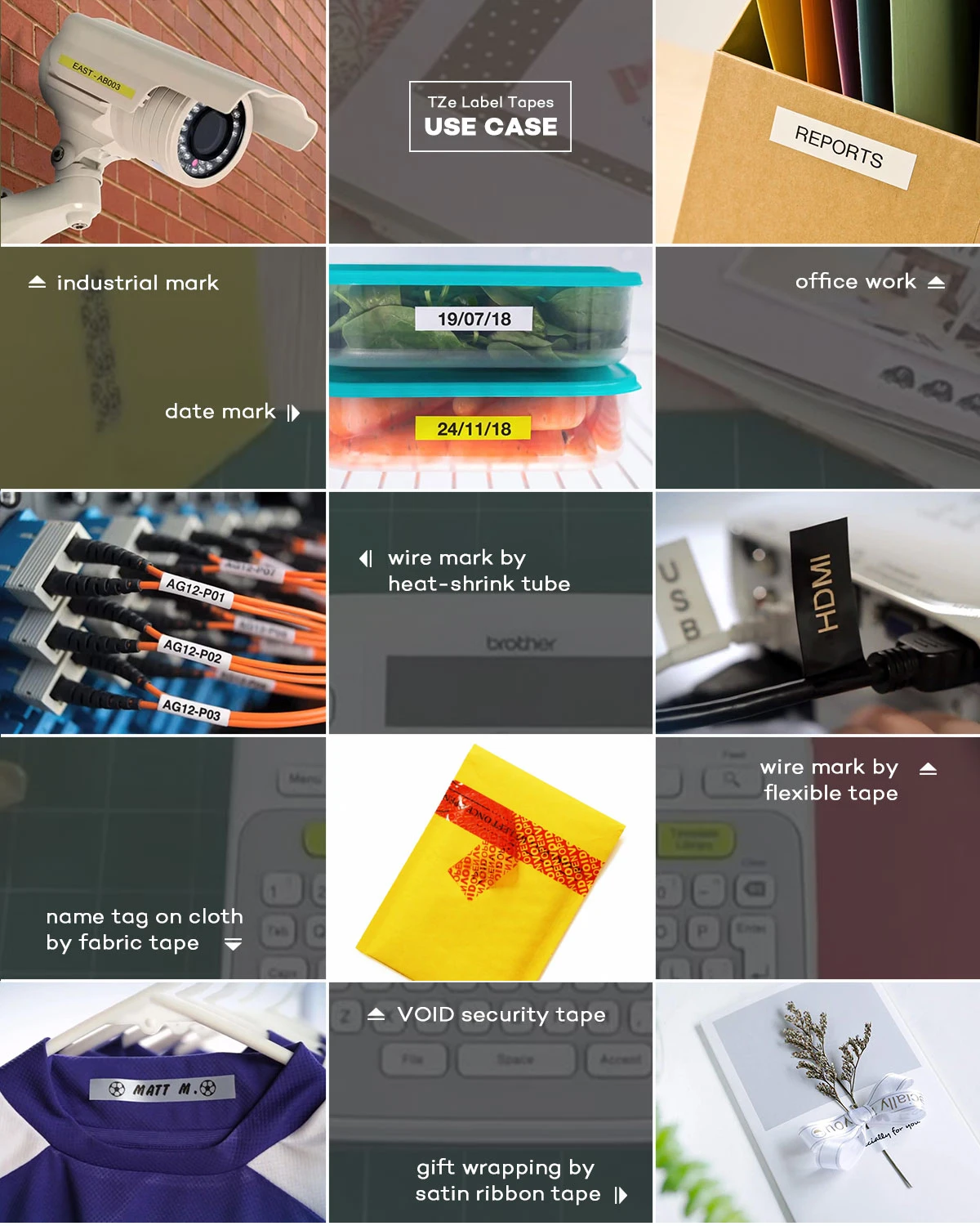 label printer clear tape