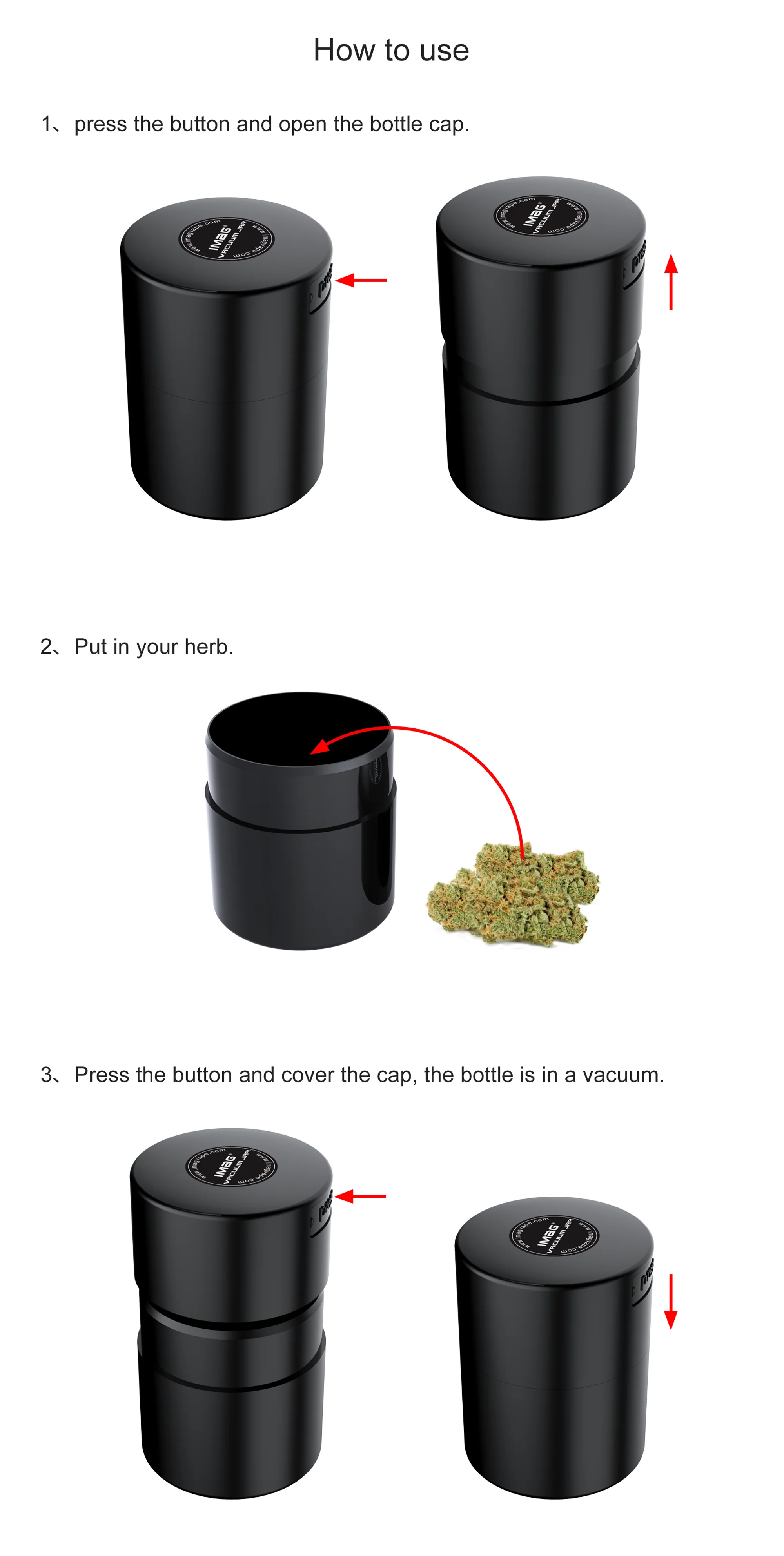 Smell Proof Sealed Vacuum Bottle For Herb Buy Plastic Vacuum