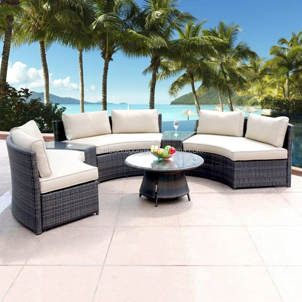 Uplion Outdoor Kd Rattan Round Furniture Set Buy Outdoor Bar