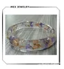 China Professional Factory Making Pressed Real Dry Flower Jewelry Botanical Resin Bangle Bracelet Manufacturer