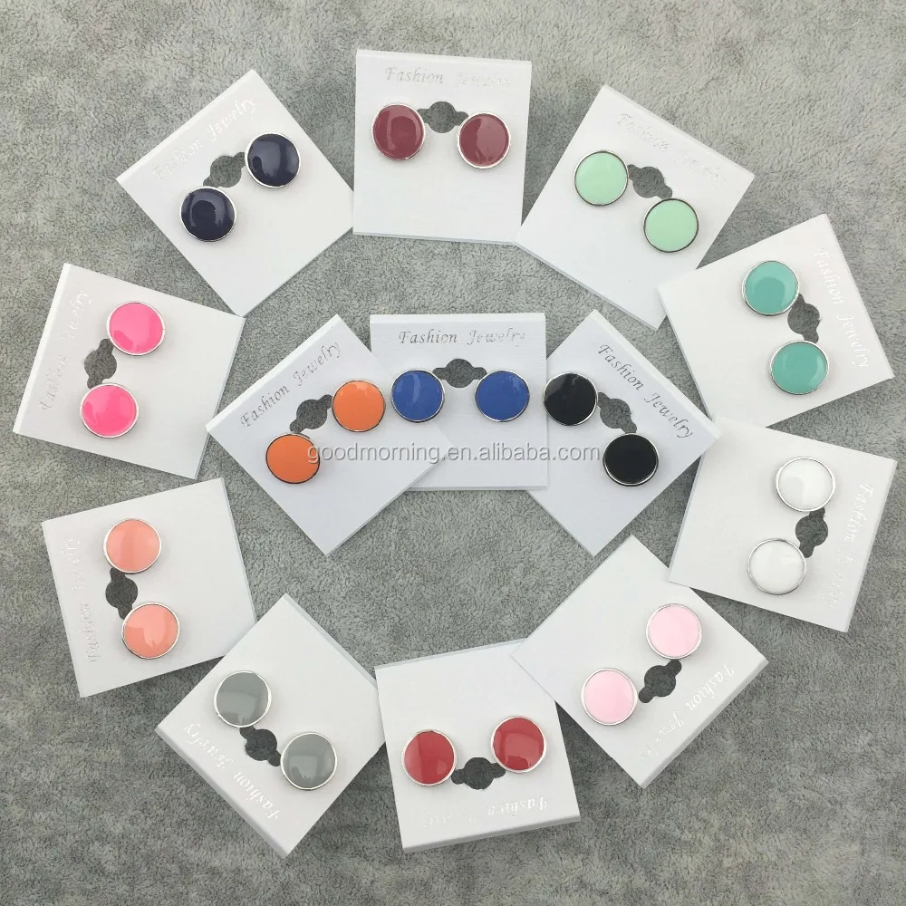 Monogram Enamel Disc Blanks Stud Earrings Monogram Enamel Disc Blanks Stud Earrings Personalized Monogrammed