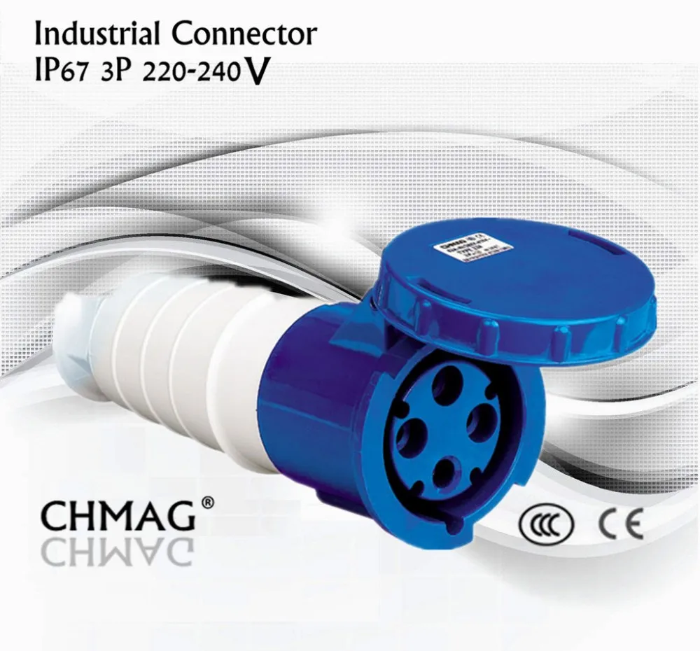 Industriestecker 5P 63A IP67 - Wasserdichter Stromanschluss 380V