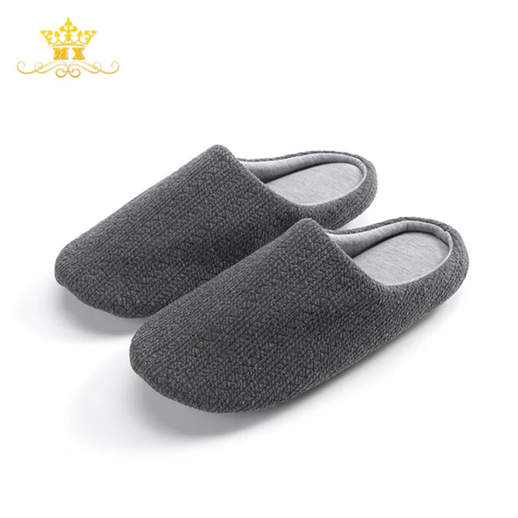 Comfort Knitted Cotton Slippers Washable Flat Closed Toe Ultra ...