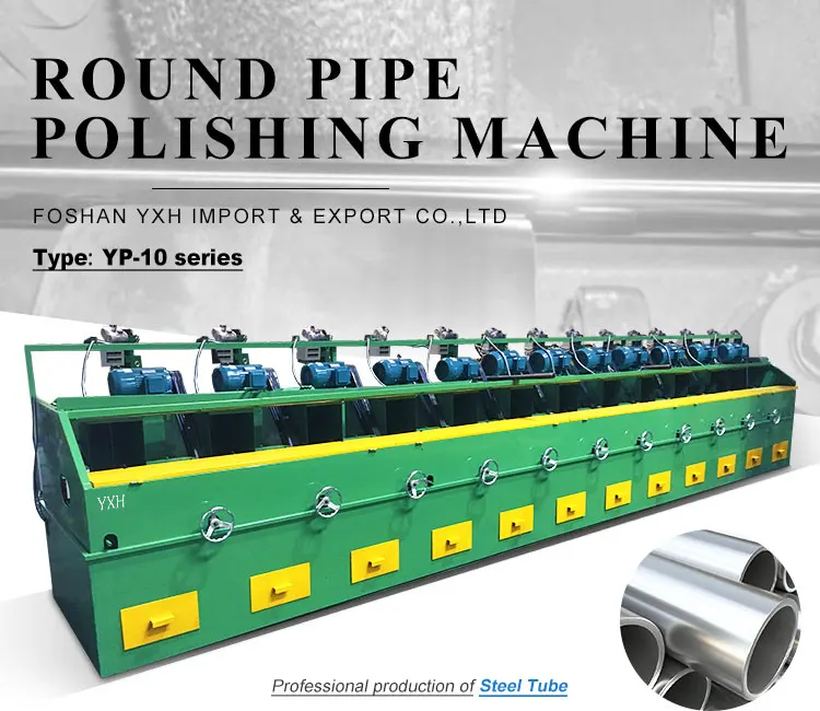 High-Speed Metal Round Pipe, Rod & Bar Grinding, Buffing, Polishing Machine | Precision Surface Finishing