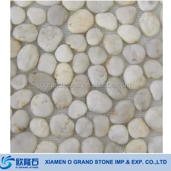Polished White Pebble Stone Tile Garden Natural Pebbles Polished White Pebble Stone Tile Garden Natural Pebbles