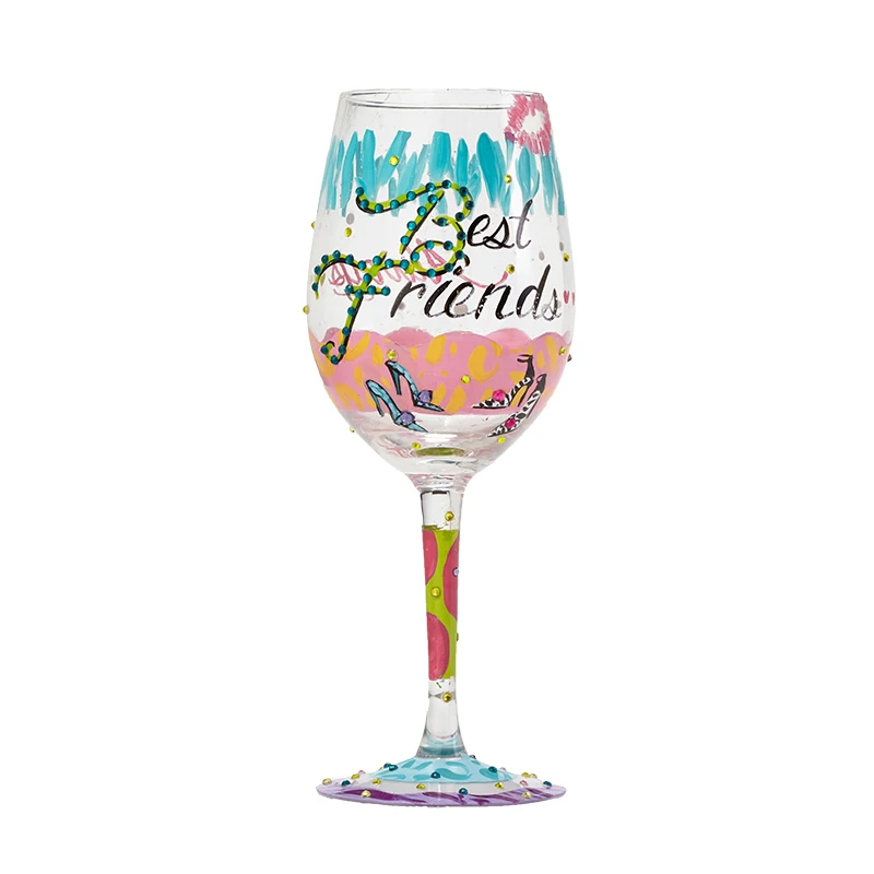 Custom Caricature Hand Painted Crystal Wine Glass – A Wincy Glass N Design