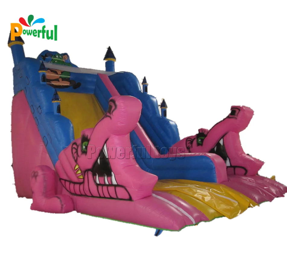 High quality big inflatable bouncy castle inflatable crocodile slide