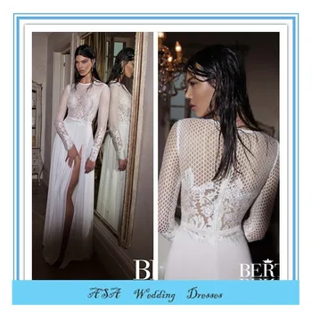 Latest Modern High Quality Sexy Mermaid Wedding Dress Side Slit