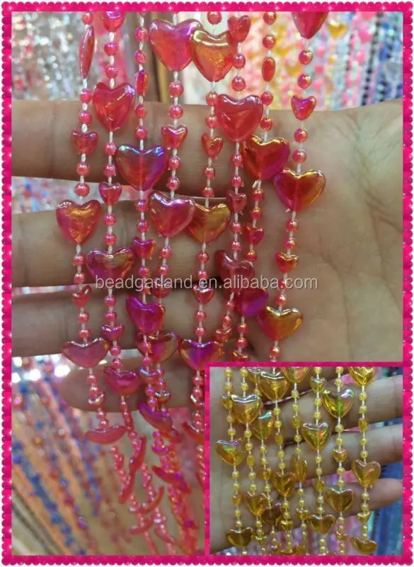 Hanging Doorway Beaded Curtains Iridescent Heart Beads Curtains Buy Heart Beaded Curtains