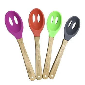 European Standard New Design Kitchen Utensil Silicon Mix Bamboo