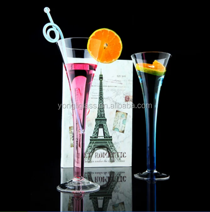 Crystal cocktail glass stem martini glass long drinking glass