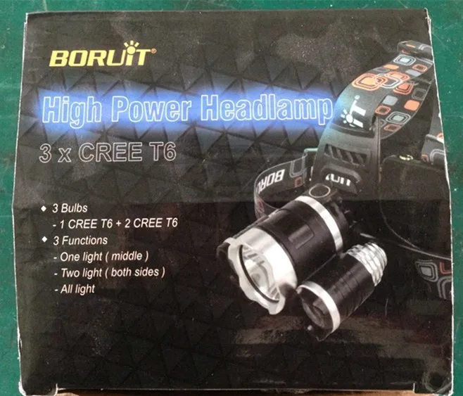XM-L 3T6 zoomable LED rechargeable headlamp headlight torch head flashlight with 2*18650 battery wall charger car charger