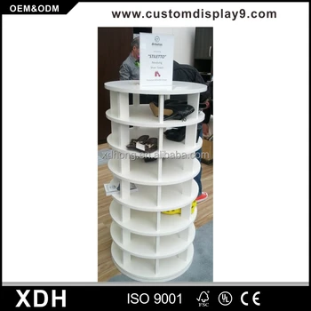 Custom Made Round Shoe Display Table Wooden Rack Cabinet Custom Made Round Shoe Display Table Wooden Rack Cabinet