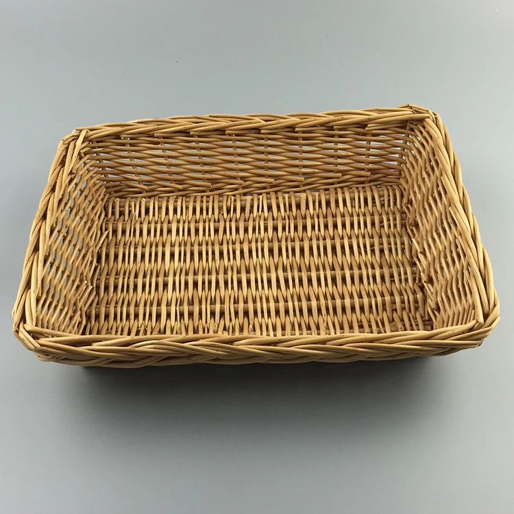 Factory Wholesale Ecofriendly Cane Weaving Bread Basket/ps Plastic
