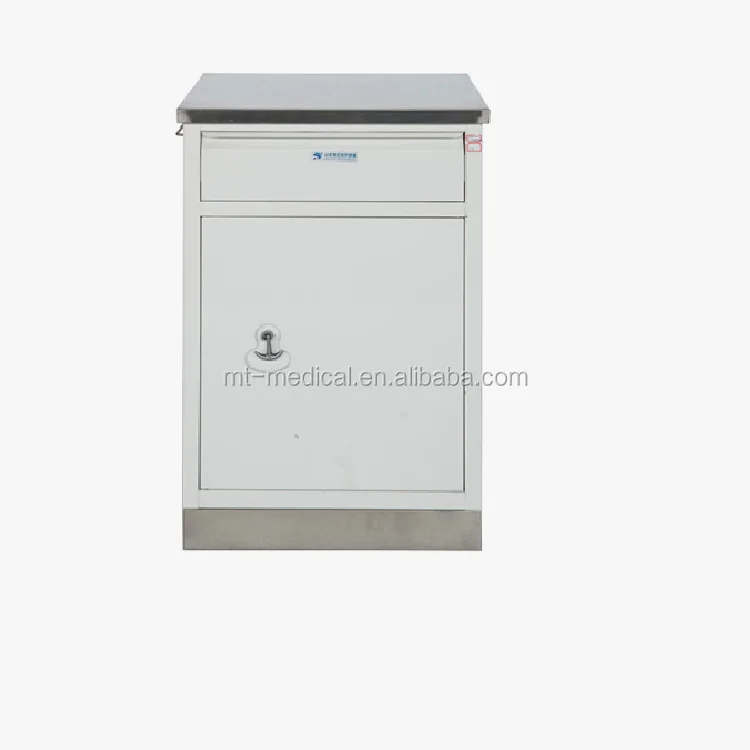 High Quality Hospital Movable Stainless Steel & Coating Bedside Storage Cabinet