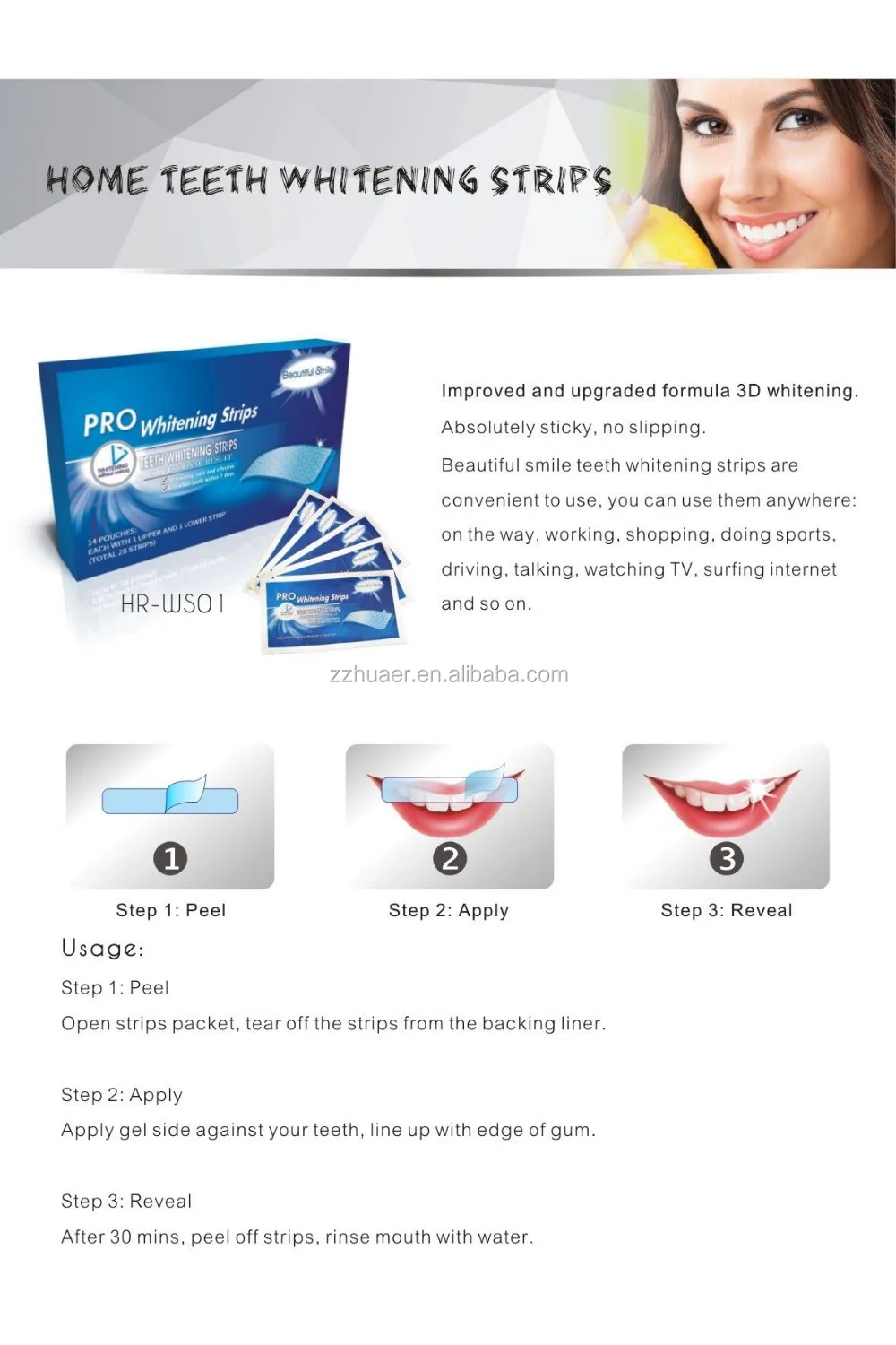 Professional Advanced Fast Effect 3d Teeth Whitening Whitestrips,Tooth Whitening Gel Strips ...