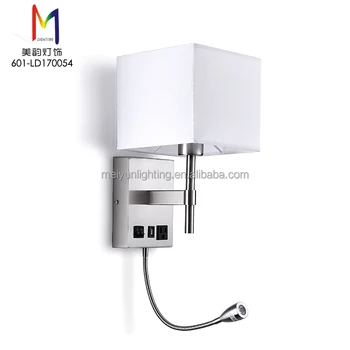 Bedside Reading Wall Lamp With Outlet Sconce Swing Arm Bedside Reading Wall Lamp With Outlet