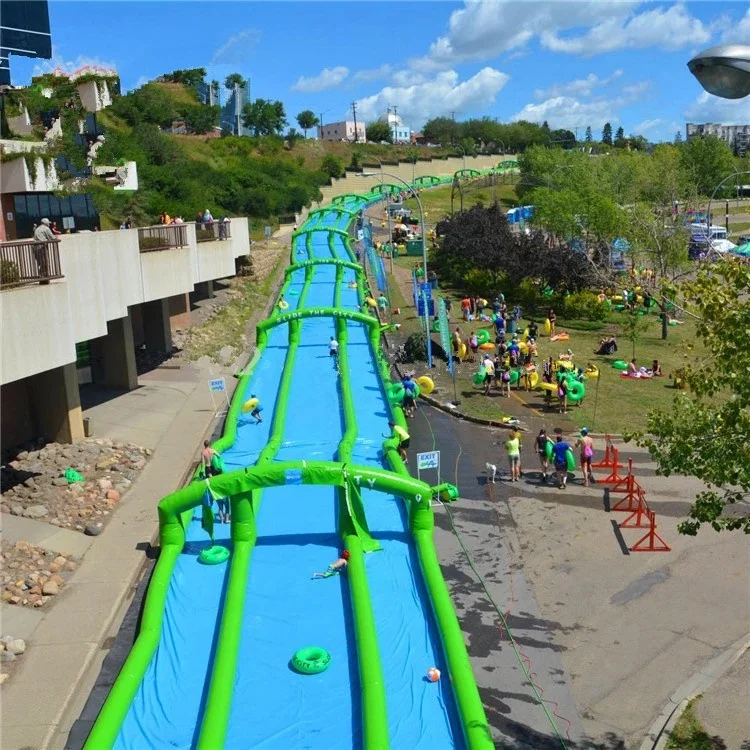 
Aoqile 1000 ft slip n slide inflatable double lane slide the city for adult and kids 
