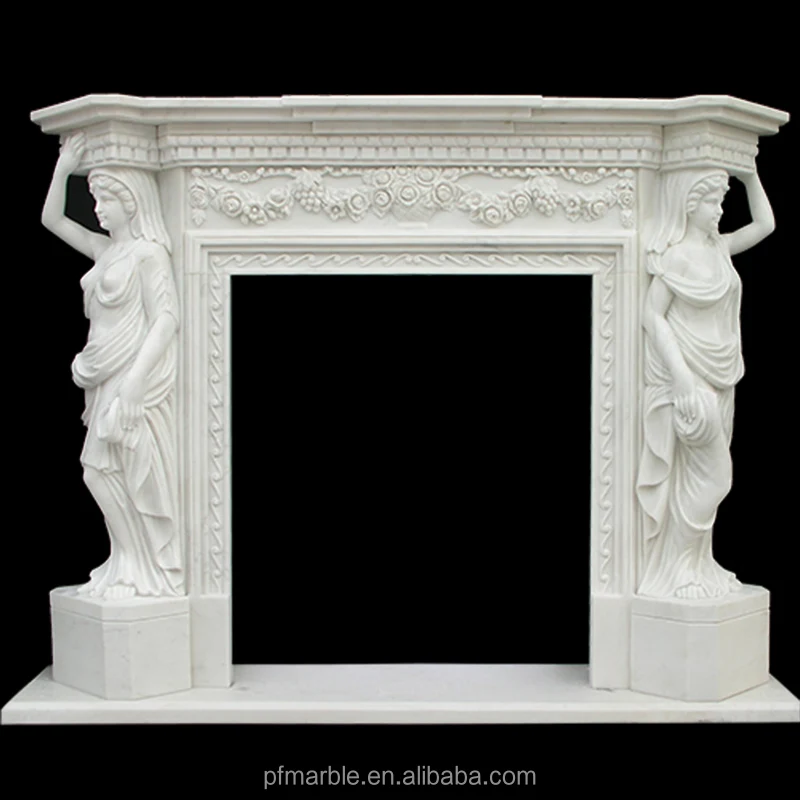 White Marble All Hand Carved Lowes Fireplace Mantel Buy Carved