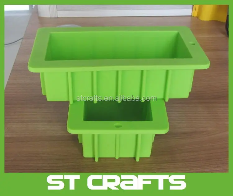 12 Inch Loaf Soap Silicone Mold White Rectangular Handmade Swirl Soap