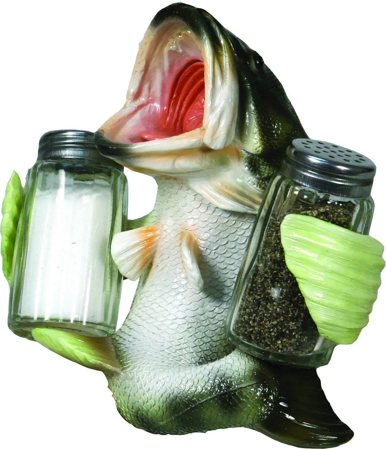 River's Edge Hand Painted Poly Resin Salt and Pepper Shaker Set
