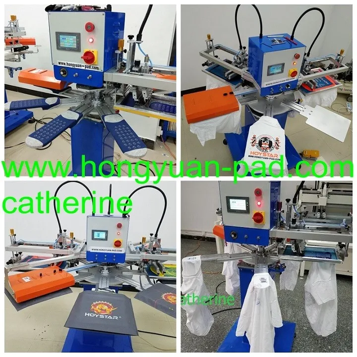 Two Color Automatic Screen Printer Carousel Screen Printing Machine ...