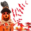 Halloween Party Supplies 3D Wall Sticker PVC Bat Wings 12 pcs Home Decor