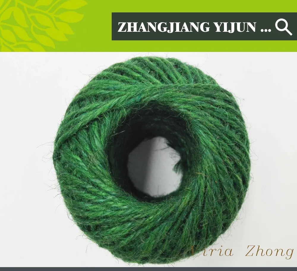 Green Jute Twine Raw Straw Biodegradable Natural Fiber Jute Hard String