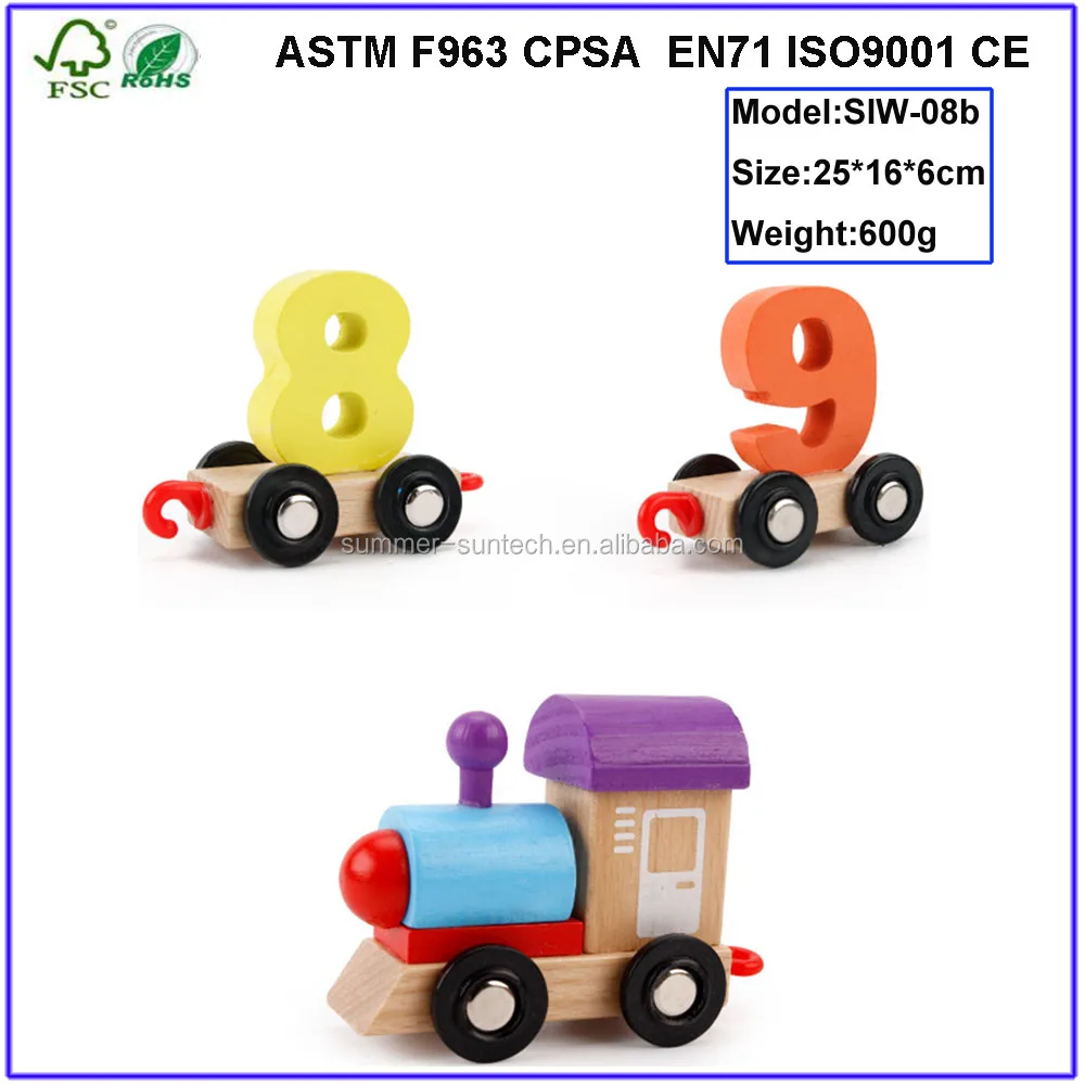 2017 Wooden Number Train Toy Kids Learning Toy Buy Wooden Number