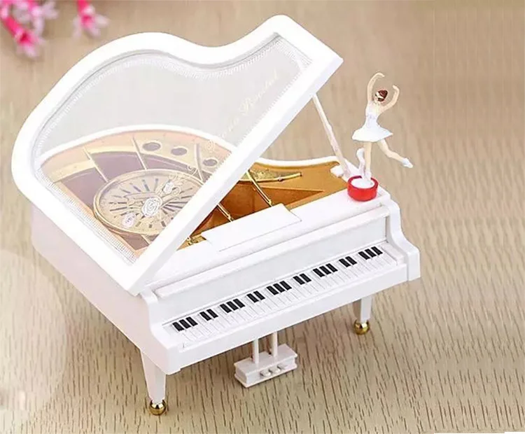 Rotating Hand Crank Mini Dancing Ballerina Piano Shaped Music Box Birthday  Gift Piano Music Box - Buy Piano Music Box,Birthday Gift Music Box,Rotating  